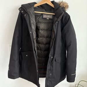 Eddie Bauer Women’s Black Parka Jacket - Size S